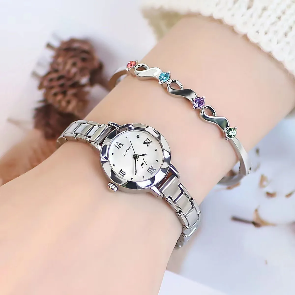 Top Trends: Fashion Small Dial Silver Watch For Women Stainless Steel Luxury Ladies Wristwatch Dress Women's Quartz Bracelet Clock Gift 2022 Shoppable Styles