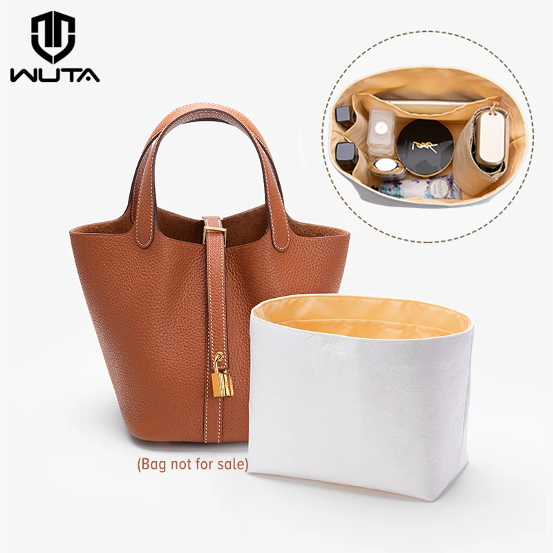 Top Trends: WUTA Bag Organizer For Hermes Picotin 18 / 22 Purse Insert Dupont Paper Travel Portable Handbag Liner Storage Bag Support Shaper Shoppable Styles