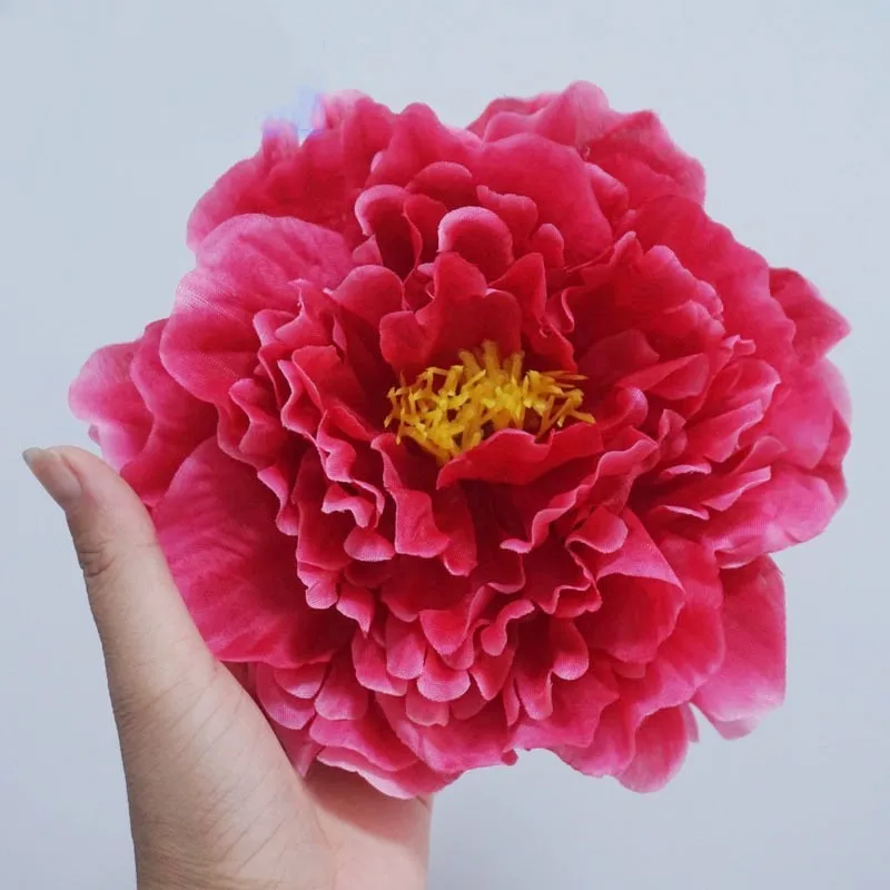 Top Trends: 17cm Large Peony Hairpins Wedding Bridal Hair Accessories Big Beautiful Artificial Flower Hair Clip Gifts Shoppable Styles