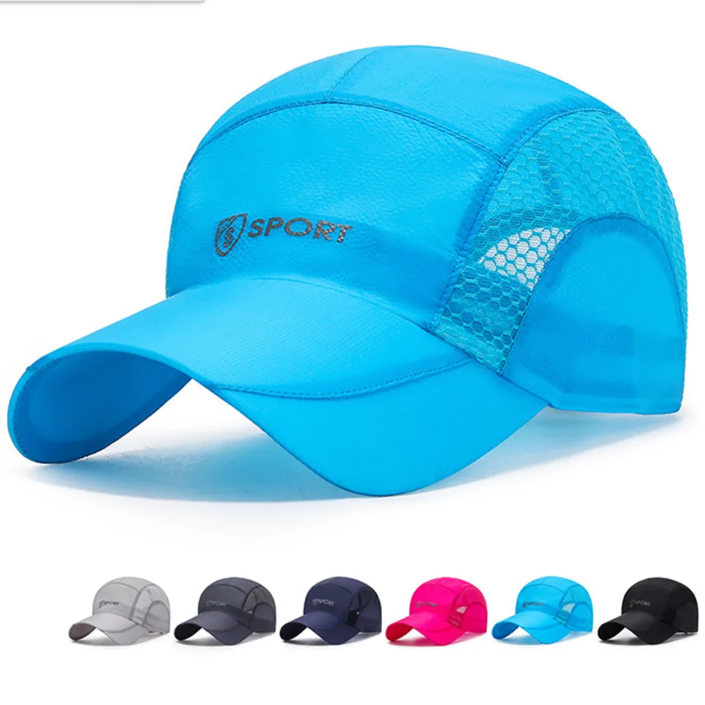 Top Trends: Summer Men Mesh Cap Cycling Running Cap Baseball Tennis Hat Breathable Quick Dry Hat Bone Snapback Women Climbing Running Sport Shoppable Styles