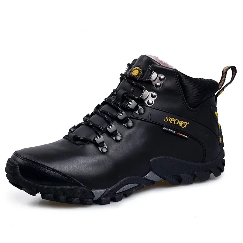 Top Trends: New 2021 Men Snow Boots Waterproof Men Footwear Winter Ankle Boots Fur Breathable Men Winter Shoes 3 Colors Male Sneakers Shoppable Styles