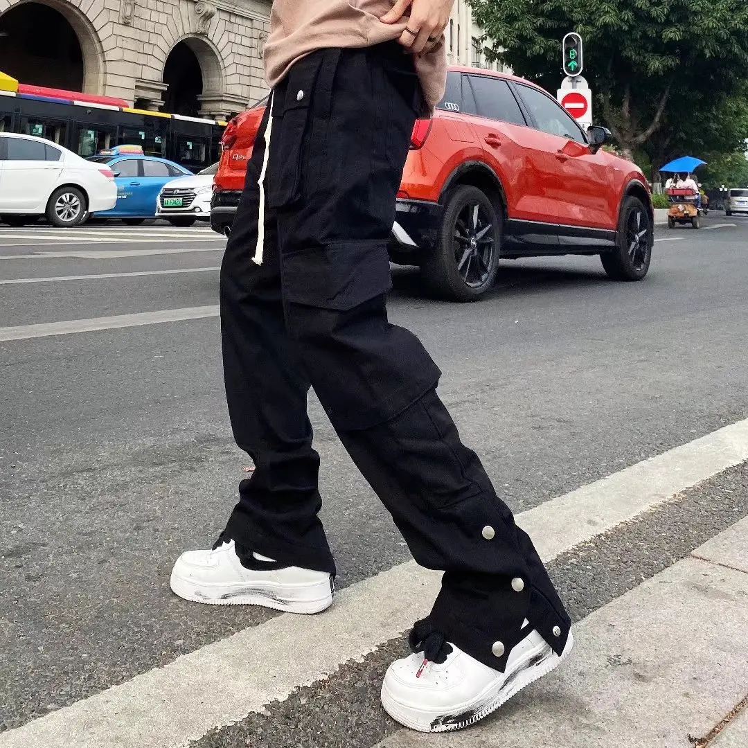 Top Trends: Fashion Cargo Pants Men 2022 Hip Hop Streetwear Jogger Pant Fashion Trousers Multi-Pocket Casual Joggers Sweatpants Men Pants Shoppable Styles