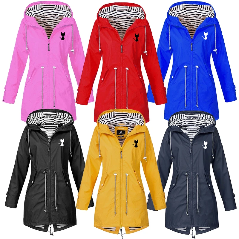 Top Trends: Women&#039;s Four Seasons Outdoor Waterproof And Rainproof Jacket Casual Loose Hooded Coat Mountaineering Windproof Jacket S-5XL Shoppable Styles