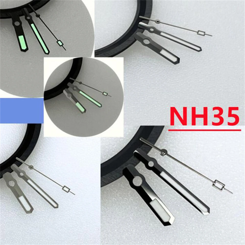 Top Trends: White Black Hands Green Luminous Watch Hand Watch Accessories For NH35 / NH36 Movement Diving Watch Modification Pointers Parts Shoppable Styles - Image 5