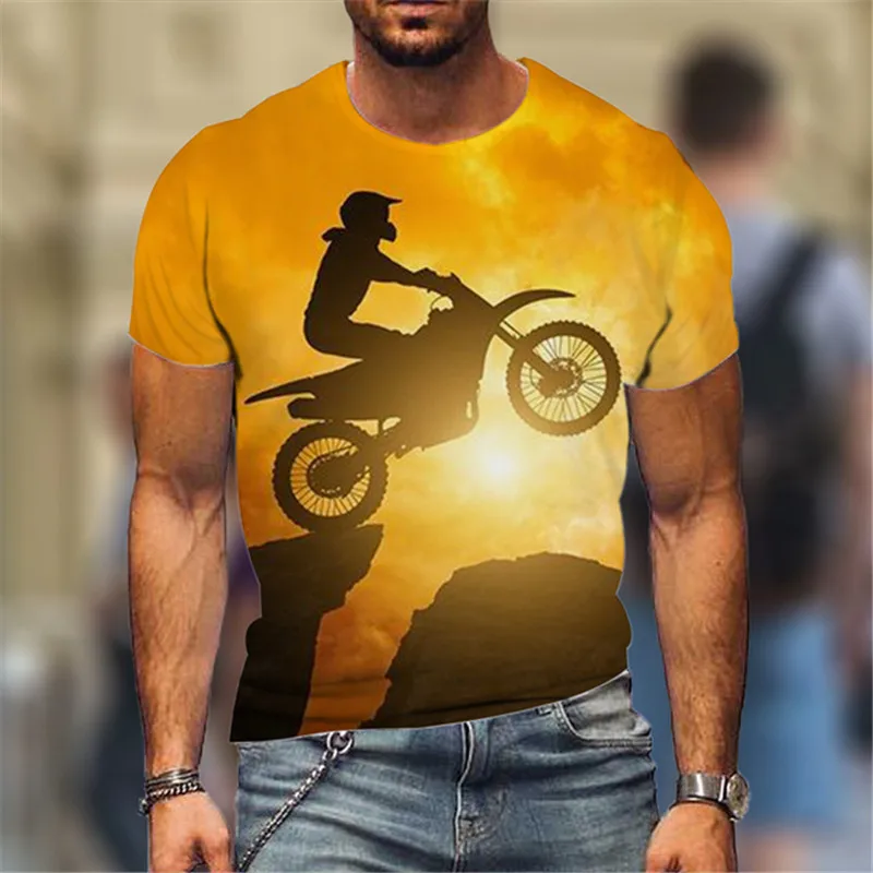 Top Trends: Fashion Street Motorcycle Men T-Shirts Hot Selling Locomotive Pattern 3D Printed Short Sleeve Tees Moto & Biker Hip Hop Man Tops Shoppable Styles - Image 6