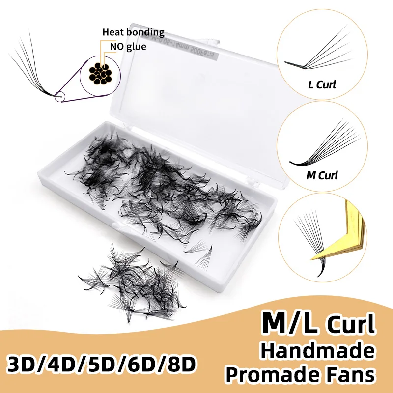 Top Trends: M L Special Curl 500 Loose Promade Fans Handmade Russian Volume Premade Fans 3D 4D 5D 6D 8D Eyelash Extension Shoppable Styles