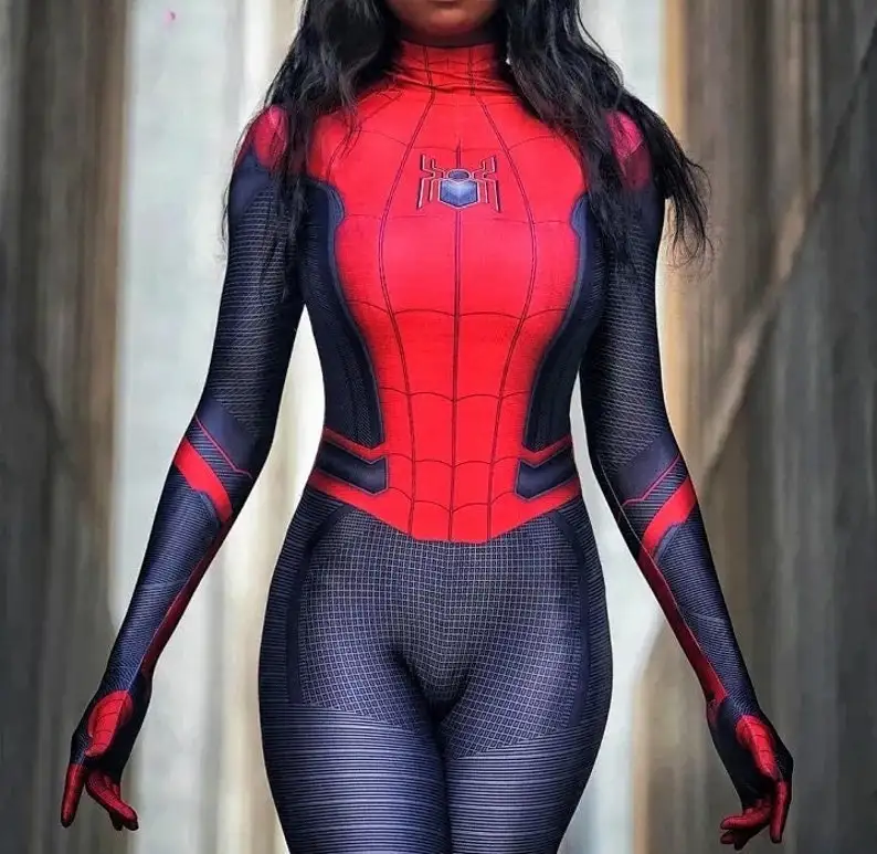 Top Trends: Woman Spidecosplay Far From Home Cosplay Costume Adults Kids SuperHero Zentai Bodysuit Girls Party Jumpsuit Shoppable Styles