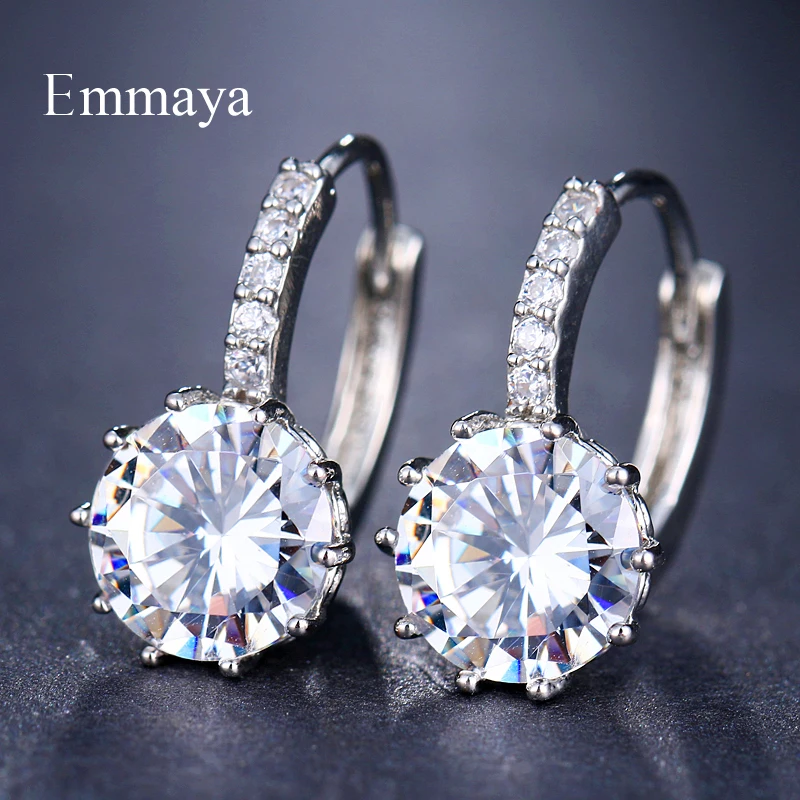 Top Trends: Bettyue Brand Hot Fashion Luxury Charm AAA Cubic Zircon Twelve Colors Round Jewelry Earrings For Woman Florid Wedding Party Gift Shoppable Styles