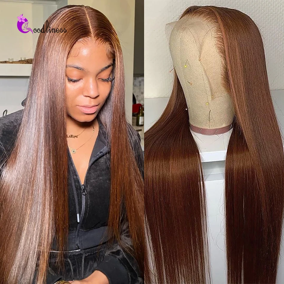 Top Trends: Chocolate Brown Lace Front Human Hair Wigs 13x6 Hd Lace Frontal Wig Straight 13x4 Glueless Preplucked Human Wigs Ready To Wear Shoppable Styles