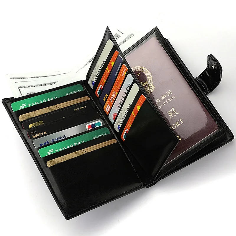 Top Trends: Driver's License Card Bag Male Large Capacity Multifunctional Passport Bag Passport Book Wallet Shoppable Styles