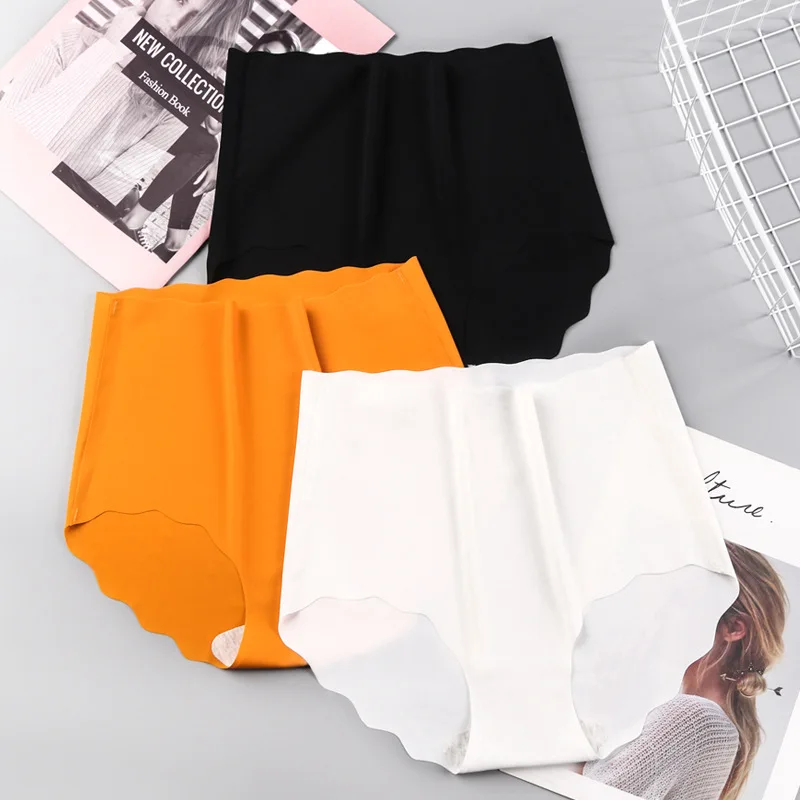 Top Trends: New High-waisted Abdomen Seamless Ice Silk Underwear Women's Cotton Crotch Breathable Hip-lifting Underwear Women Shoppable Styles