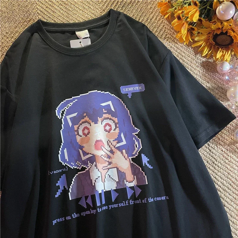 Top Trends: Summer Short Sleeve Oversized T Shirt Streetwear Tshirt Woman Tops Men&#039;s T Shirt Kawaii Cartoon Y2K Cute Anime Print T Shirt Shoppable Styles