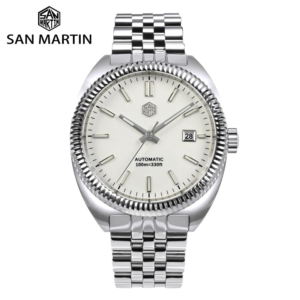 Top Trends: San Martin New 40mm Original Design YN55 Watch For Men Luxury Casual Style Automatic Mechanical Carving Bezel BGW-9 10ATM Shoppable Styles