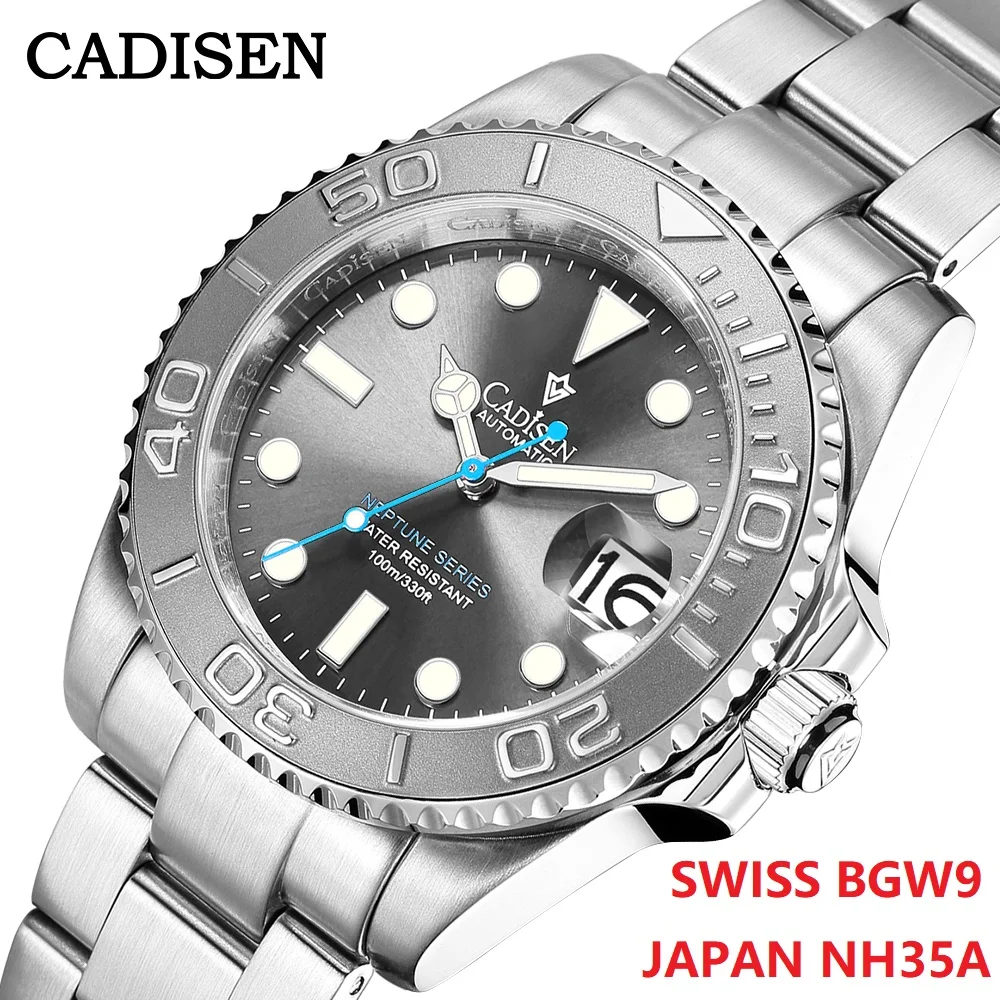 Top Trends: CADISEN Top Brand Men Mechanical Watches Sapphire Luxury NH35 Automatic Watch Yacht-Master 40 Stainless Steel Waterproof Clock Shoppable Styles