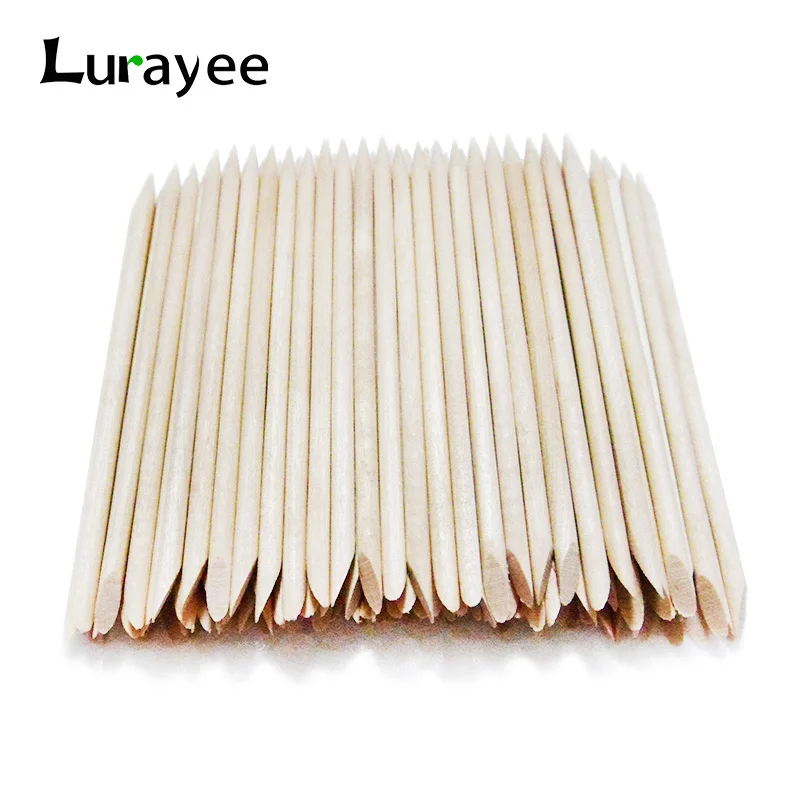 Top Trends: Lurayee Nail Cuticle Pusher Orange Wood Sticks Nail Manicures Remover Wooden Design Nail Gel Polish Drawing Stick For Nail Art Shoppable Styles