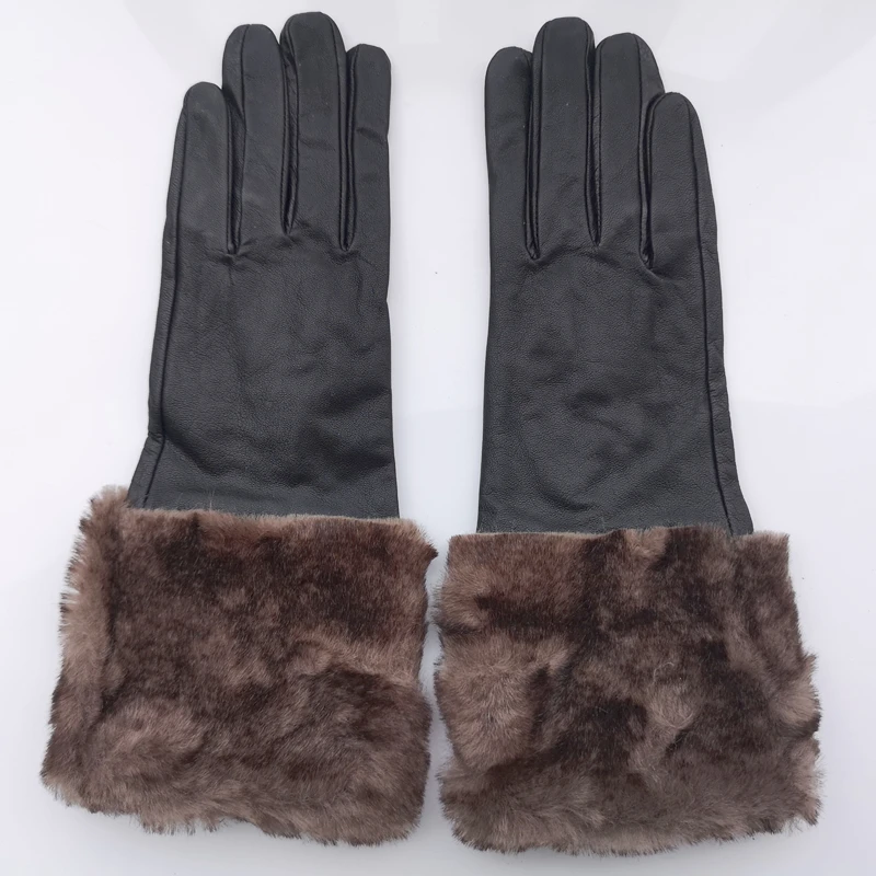 Top Trends: GOURS Genuine Leather Gloves For Women Winter Keep Warm Brown Real Goatskin Leather Gloves Super Discount Clearance Sale KCL Shoppable Styles - Image 4