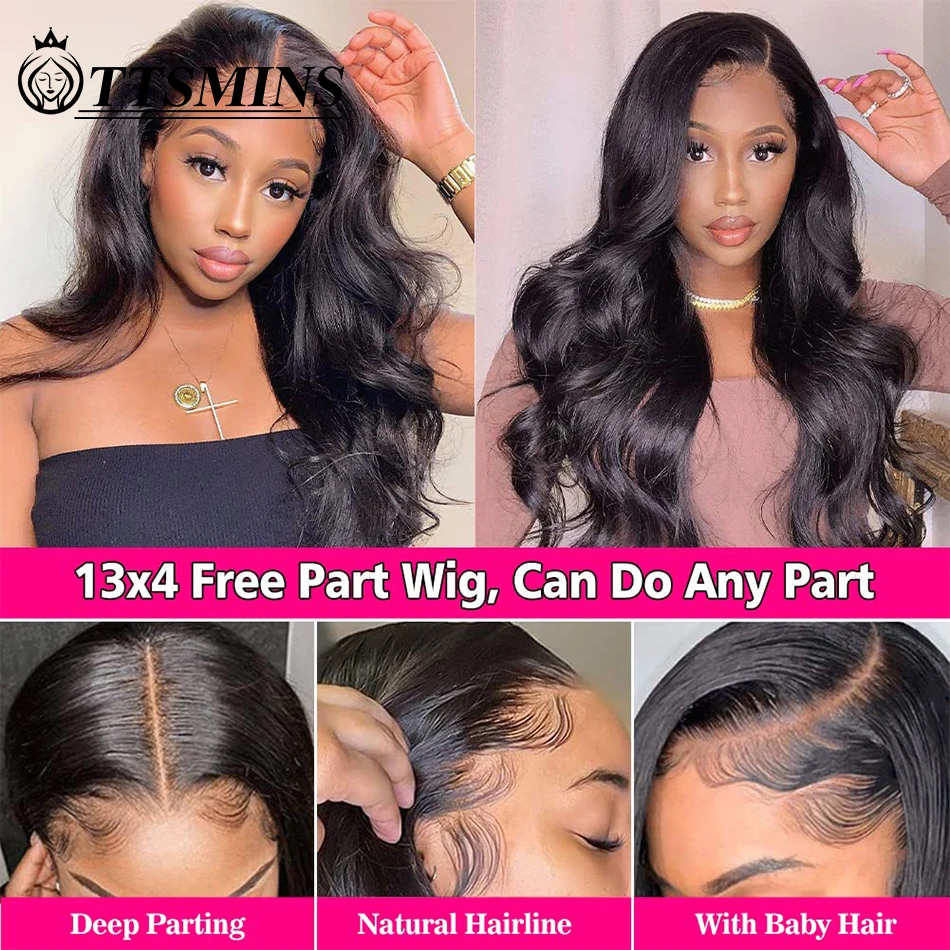 Top Trends: Loose Wavy Lace Front Wigs Human Hair Body Wave 13x4 Lace Frontal Wig Pre Plucked With Baby Hair 180% Brazilian Human Hair Wigs Shoppable Styles - Image 6