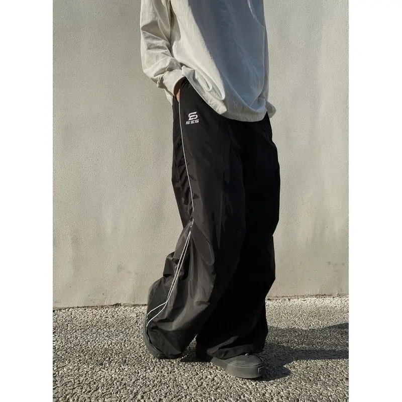 Top Trends: EOENKY / Sports Pants For Men Baggy Parachute Pants Y2K Oversize Joggers Streetwear Tracksuit Black Wide Leg Pants Men Shoppable Styles