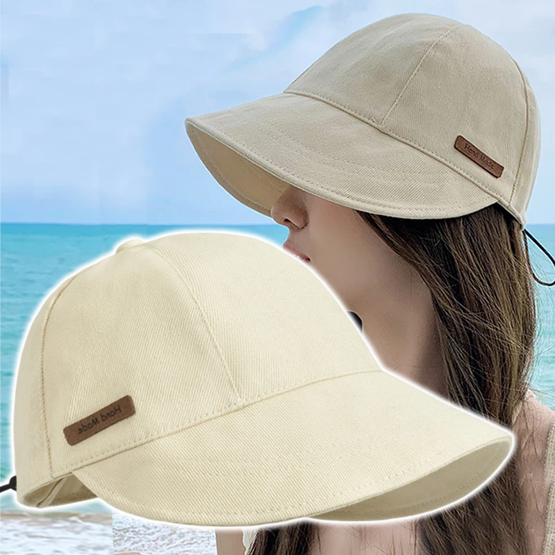 Top Trends: Women&#039;s Foldable Sunhat Summer Outdoor Beach Fisherman Hats Sunscreen UV Protection Cap Adjustable Cotton Wide Brim Bucket Caps Shoppable Styles