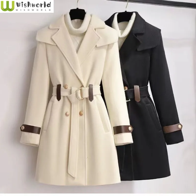 Top Trends: 2022 Autumn And Winter New Korean Style Fashionable Temperament Coat Casual Medium Length Elegant Women&#039;s Jacket Shoppable Styles