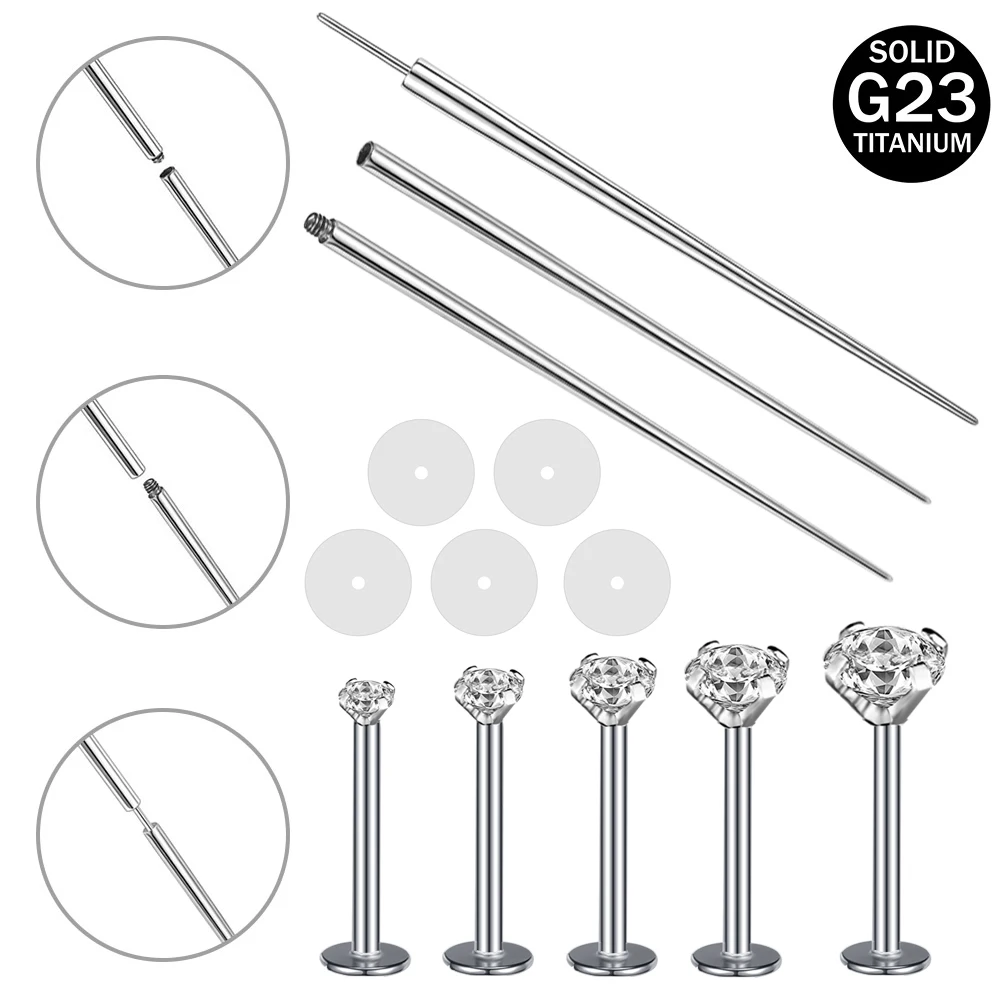 Top Trends: AOEDEJ 14 / 16 / 18G G23 Titanium Piercing Pin Taper Body Piercings Taper For Threadless, External Thread Jewelry Lip Helix Earring Shoppable Styles