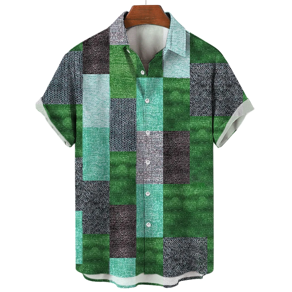 Top Trends: Vintage Men Shirts Summer Clothing Lattice 3d Shirt Short Sleeve Tops Casual Apparel 5xl Oversized Garments 2023 For Male Blouse Shoppable Styles - Image 4