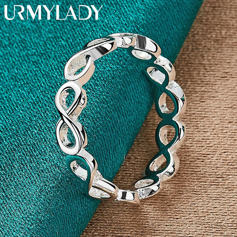 Top Trends: URMYLADY 925 Sterling Silver Cross Infinity 7-10 # Ring For Women Wedding Charm Engagement Fashion Jewelry Shoppable Styles