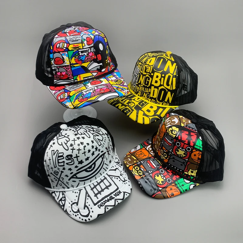 Top Trends: Hip Hop Street Graffiti Kpop Men Women Baseball Hats Cotton INS Cartoon Adjustable Breathable West Coast Skateboard Sport Caps Shoppable Styles