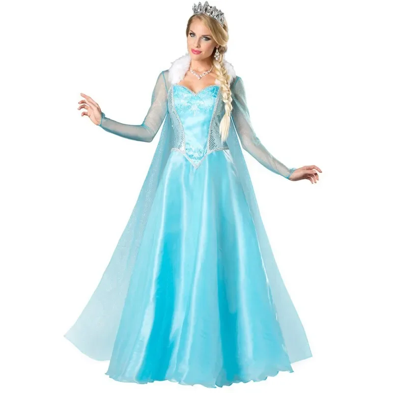 Top Trends: Movie Snow Queen Halloween Costume Adult Elsa Cosplay Fancy Dress Shoppable Styles