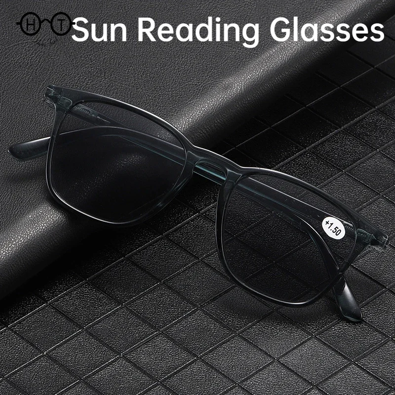 Top Trends: Classic Sun Reading Glasses Women Men Presbyopia Eyeglasses Sqaure Hyperopia Sunglasses Anti UV400 Diopter + 1.0 To + 4.0 Glasses Shoppable Styles