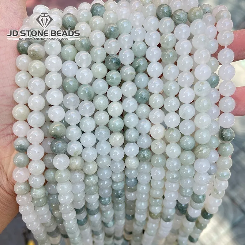 Top Trends: Natural Ice Green Jade Beads Round Loose Spacer Jades Beads For Jewelry Making Diy Bracelet Necklace Accessories 4 6 8 10mm 15” Shoppable Styles