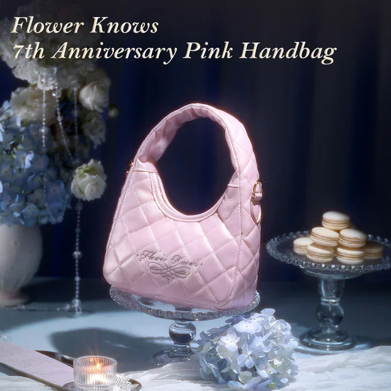 Top Trends: Flower Knows 7th Anniversary Pink Handbag PU Leather Bag Solid Color Small Tote Bag Shoppable Styles