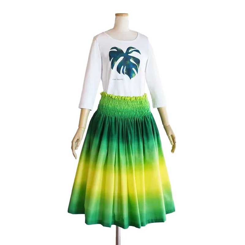 Top Trends: New Arrival Hawaiian Hula Dance Skirt Mint Green Paw Print Skirt Women Streetwear Fashion Specialists Party Dress Shoppable Styles