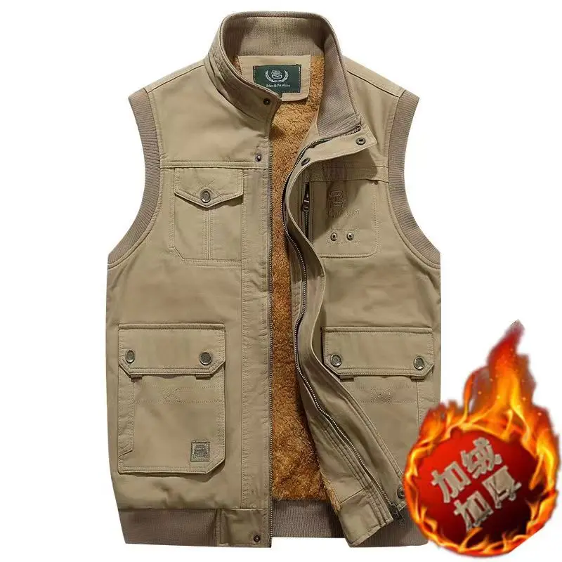 Top Trends: Men's Clothing Autumn Winter All For Men's Vest Sleeveless Tactical Jackets Man Cotton Padded Vest Male Waistcoat Coat Trapstar Shoppable Styles