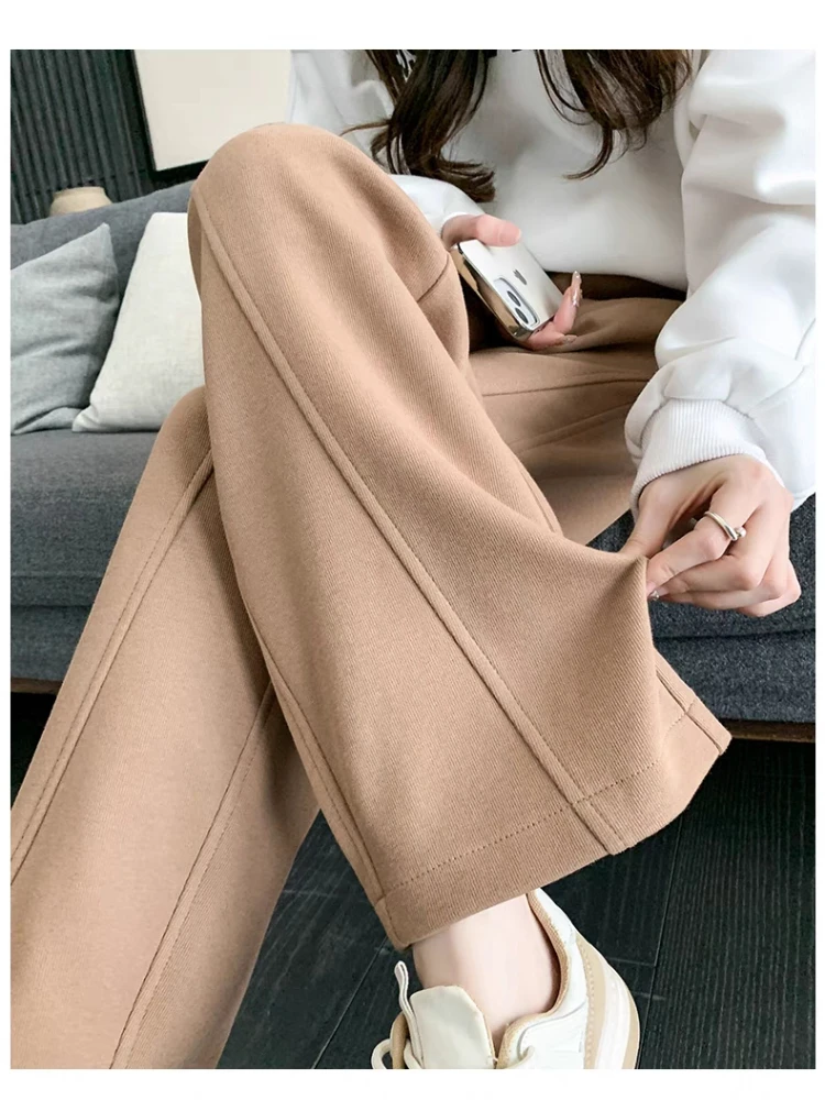 Top Trends: Autumn Maternity Casual Trousers High Waist Striped Patchwork Floor-length Pregnant Woman Wide Leg Pants Loose Pregnancy Clothes Shoppable Styles