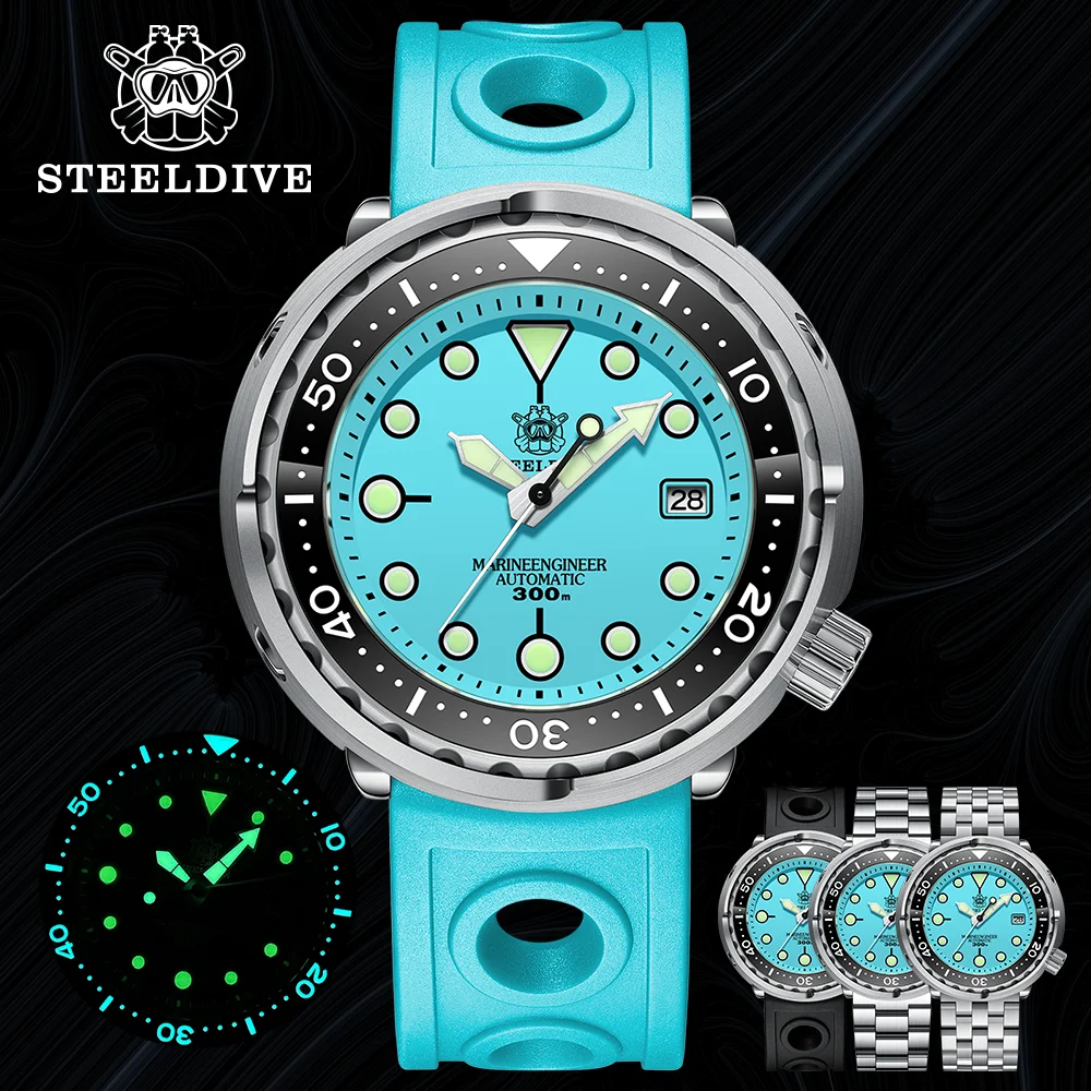 Top Trends: New Tuna Classic Watch STEELDIVE SD1975 Swiss Super Luminous Sapphire Crystal 30Bar Waterproof NH35 Movement Dive Wristwatches Shoppable Styles