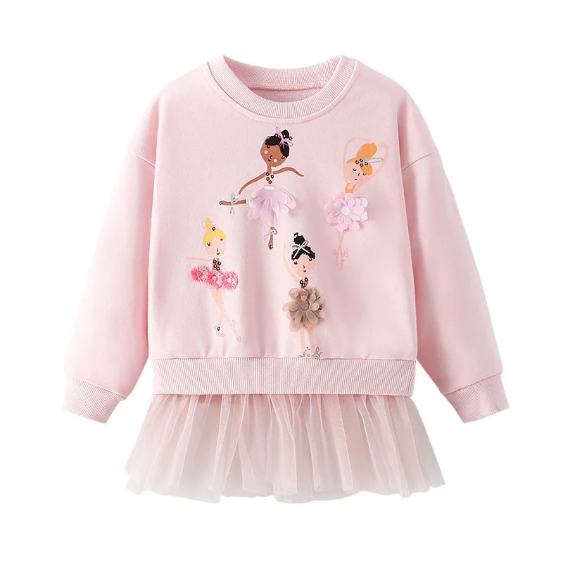 Top Trends: Jumping Meters New Arrival 2-7T Fairy Applique Baby Clothes Hot Selling Girls Sweatshirts Toddler Costume Hooded Shirts Shoppable Styles