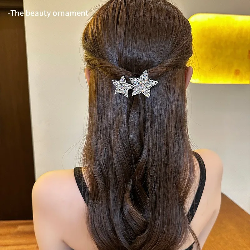 Top Trends: Korean Fashion Star Rhinestone Hairpins Women Girls Hair Clips Pins Barrettes Accessories Hairgrips Headdress Headwear Ornament Shoppable Styles - Image 4