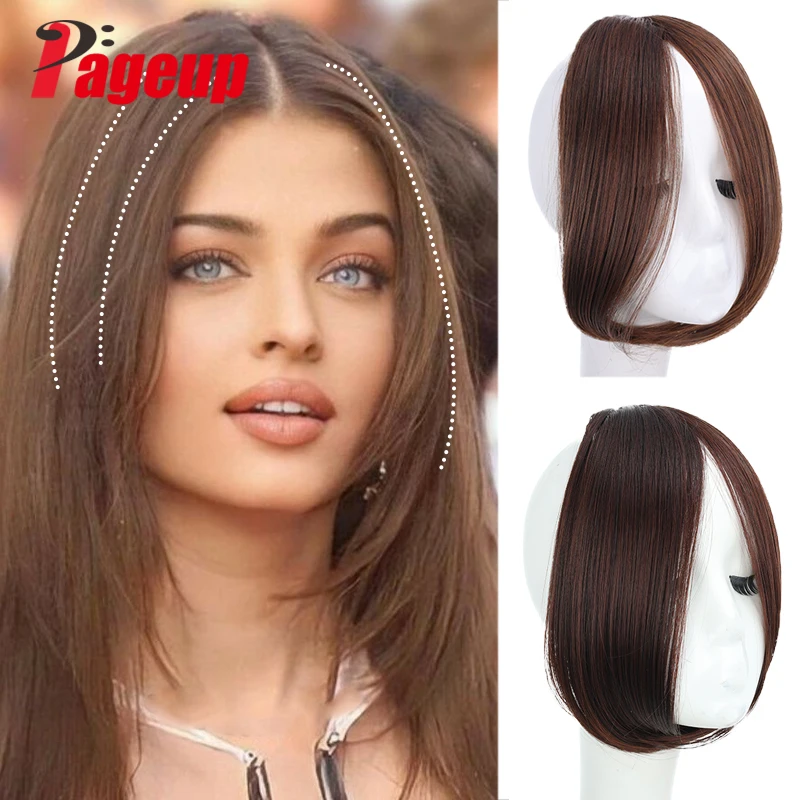 Top Trends: Pageup Fringe Synthetic Clip In Hair Bangs Hairpiece Clip In Hair Extensions Heat Resistant Fake Bangs Hair Piece Hair Pad / Bangs Shoppable Styles