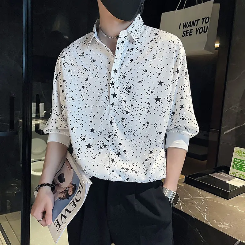 Top Trends: Fashion Casual Turn-down Collar Men's Clothing Loose Man Simplicity Printing Button Short Sleeve Streetwear Spring Summer Shirts Shoppable Styles