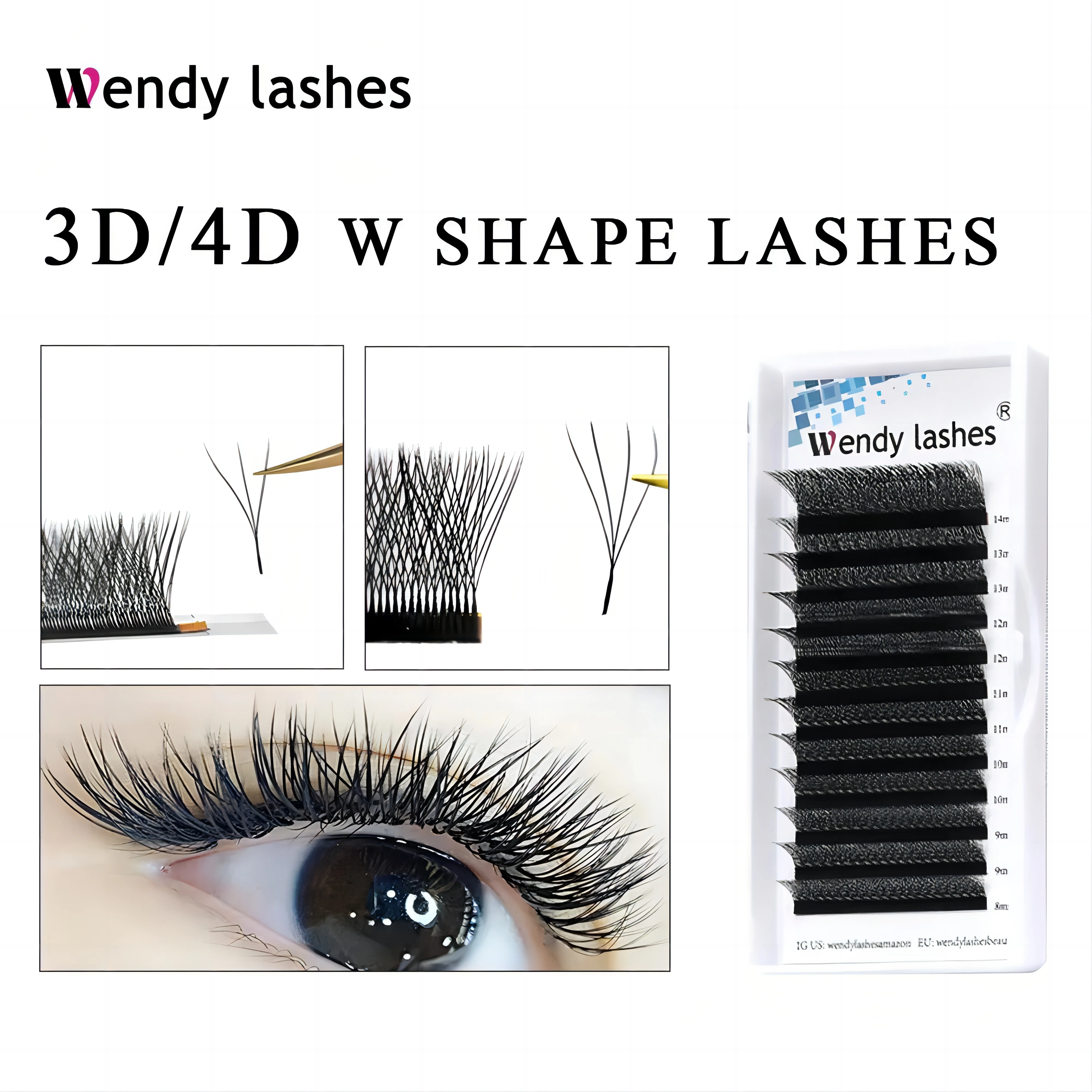 Top Trends: W Shape Eyelash Extensions 3D / 4D / 5D / 6D Premade Volume Fan W Style Lashes Comfortable New Faux Mink Volume Lashes Natural Eyelash Shoppable Styles