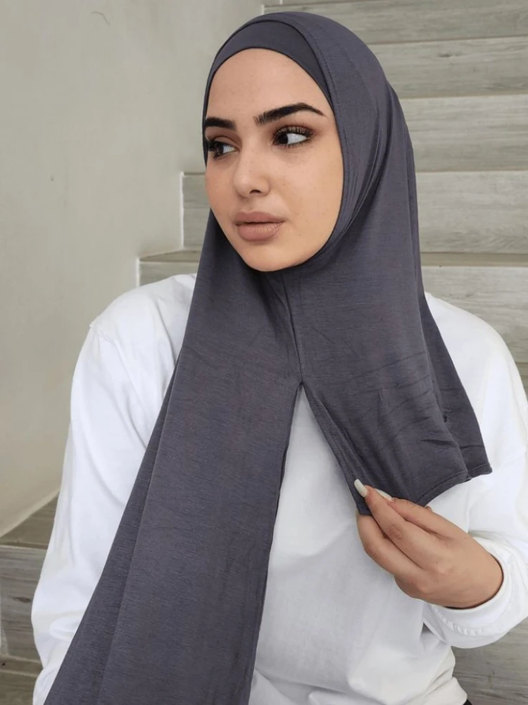 Top Trends: Designer Instant Hijabs For Woman Jersey Hijab Scarf For Muslim Premium Cotton Hijab Women Bandana Headscarf Bufandas Foulard Shoppable Styles