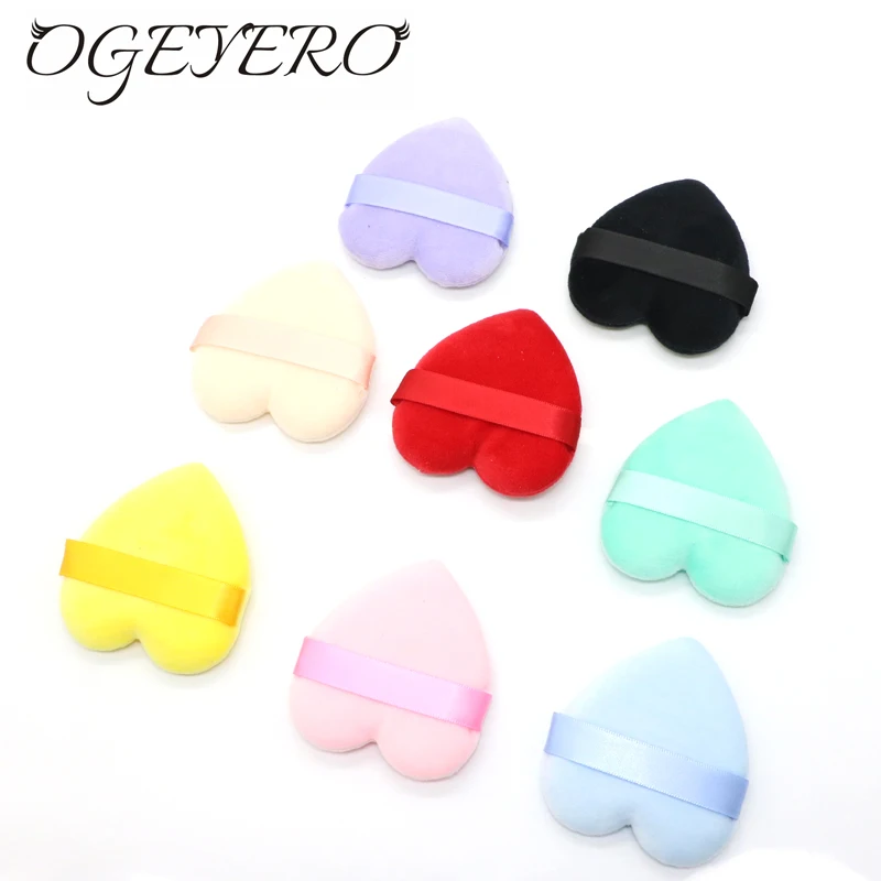 Top Trends: OGEYERO Heart-shaped Velvet Facial Face Makeup Puff Cosmetic Makeup Cotton Sponge Puffs Make Up Tools Shoppable Styles