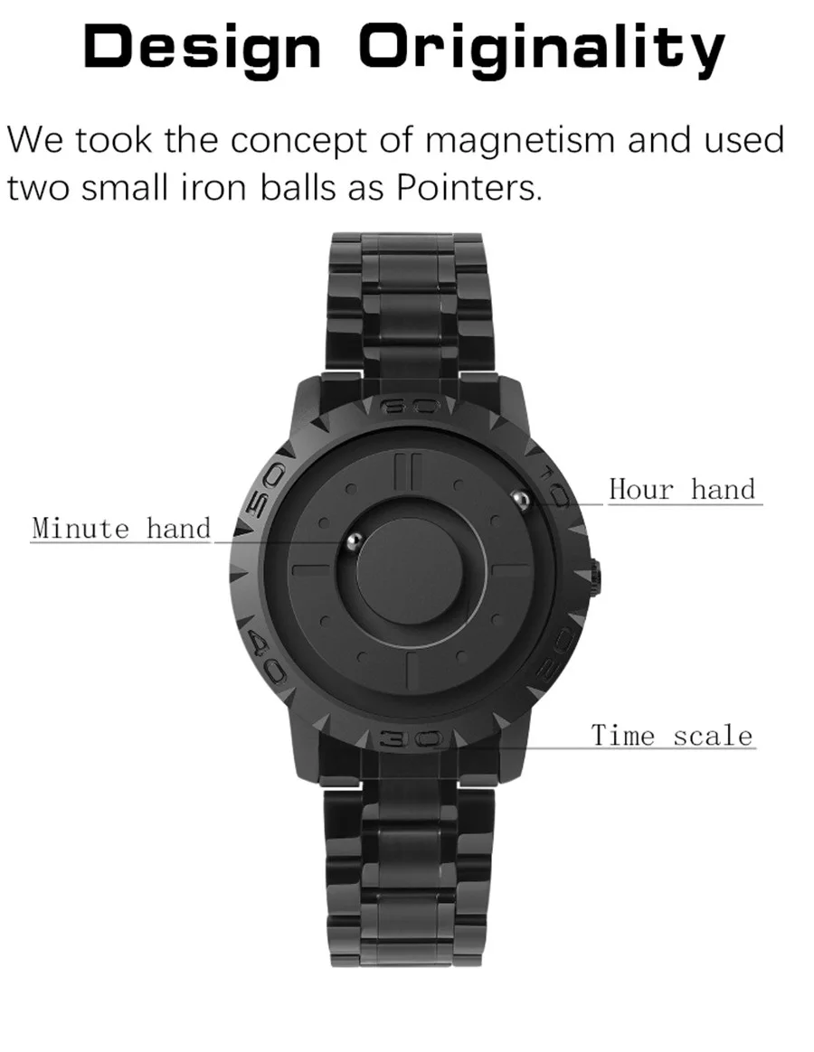 Top Trends: EUTOUR Magnetic Ball Watch Men Luxury Brand Famous Men's Quartz Wrist Watches Waterproof Quartz Wristwatches Relogio Masculino Shoppable Styles - Image 3