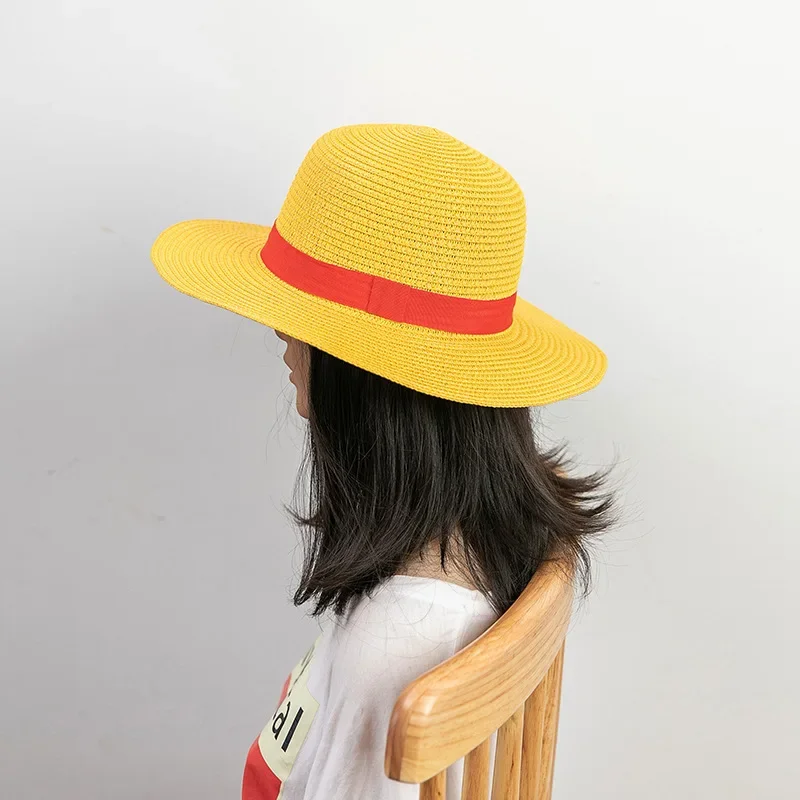 Top Trends: 2024 Luffy Straw Hat Anime Cartoon Cosplay Caps Accessories Summer Sun Hat Sunshade Parent-Child Hat Luffy Hat For Women Men Shoppable Styles - Image 3