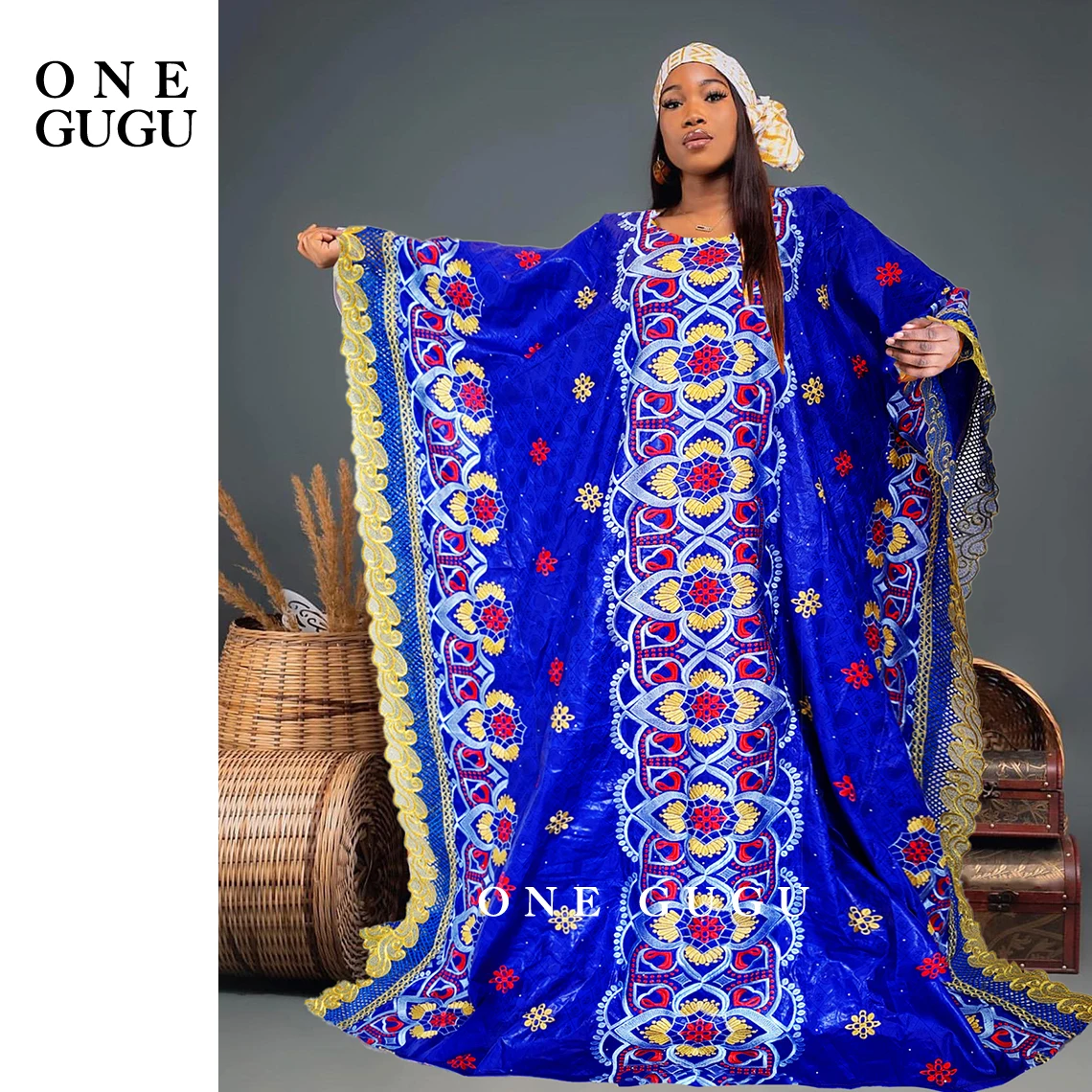 Top Trends: New African Dashiki Outfits Ryal Blue Bazin Riche Long Dress With Stones Embroidery Laces Nigerian Wedding Party Basin Dresses Shoppable Styles