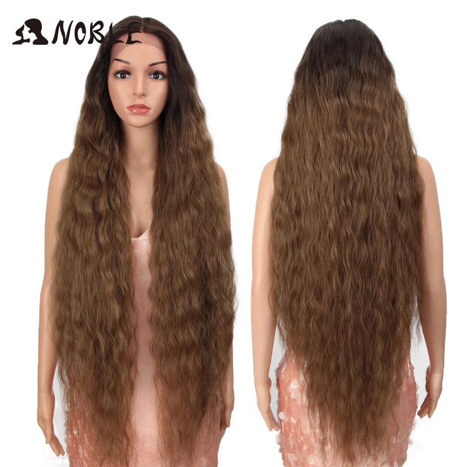 Top Trends: Noble Cosplay Wig Synthetic Lace Part Wig Long Curly 42Inch Cosplay Wig Blonde Ombre Lace Wig For Black Women Synthetic Lace Wig Shoppable Styles