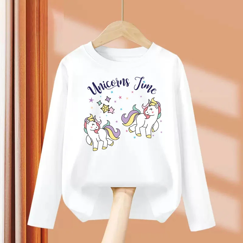 Top Trends: Aimi Lakana Baby Pony Clothes Newborn Children Spring Fall T-Shirt Kids Long Sleeve O-Neck Tops Girl Unicorn Tees Shoppable Styles - Image 3