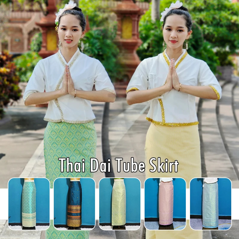 Top Trends: Women Summer Thai Traditional Long Skirt Southeast Asian Photography Dance Performance Thailand Style Costume Travel Thai Dress Shoppable Styles