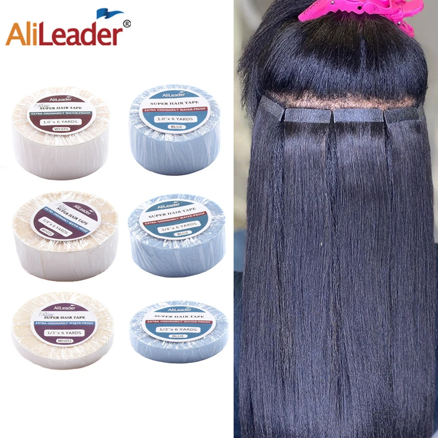 Top Trends: Blue White Super Hair Tape Double-Sided Adhesive Tape For Hair Extension / Lace Wig / Toupee Professional Strong No-Residue Bonding Shoppable Styles